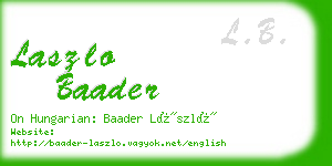 laszlo baader business card